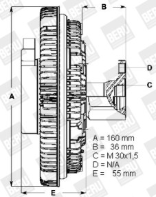 LK060 Spojka, větrák chladiče BorgWarner (BERU)