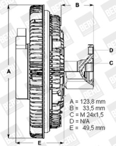 LK091 Spojka, větrák chladiče BorgWarner (BERU)