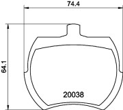 T0569 Sada brzdových destiček, kotoučová brzda PAGID