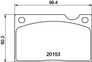 T5116 PAGID sada brzdových platničiek kotúčovej brzdy T5116 PAGID