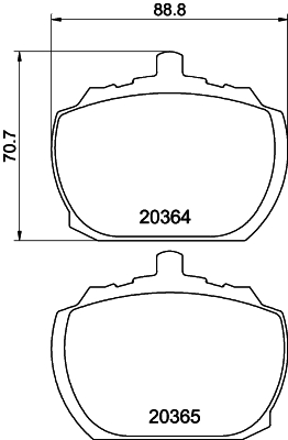 T0571 Sada brzdových destiček, kotoučová brzda PAGID