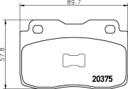 T0310 Sada brzdových destiček, kotoučová brzda PAGID