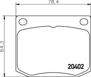 T4027 Sada brzdových destiček, kotoučová brzda PAGID