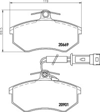 T5009 Sada brzdových destiček, kotoučová brzda PAGID