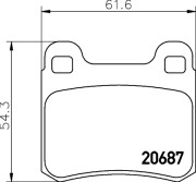 T1010 Sada brzdových destiček, kotoučová brzda PAGID