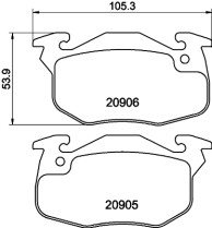 T9028 PAGID sada brzdových platničiek kotúčovej brzdy T9028 PAGID