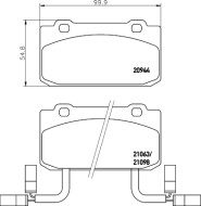 T4164 Sada brzdových destiček, kotoučová brzda PAGID