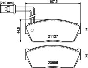 T0371 Sada brzdových destiček, kotoučová brzda PAGID