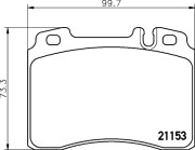 T1036 Sada brzdových destiček, kotoučová brzda PAGID