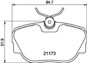 T5035 Sada brzdových destiček, kotoučová brzda PAGID