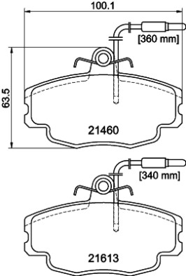 T5060 Sada brzdových destiček, kotoučová brzda PAGID