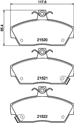 T5080 PAGID sada brzdových platničiek kotúčovej brzdy T5080 PAGID