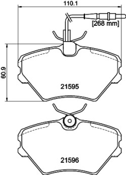 T5086 Sada brzdových destiček, kotoučová brzda PAGID