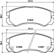 T3033 PAGID sada brzdových platničiek kotúčovej brzdy T3033 PAGID