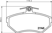 T5098 PAGID sada brzdových platničiek kotúčovej brzdy T5098 PAGID