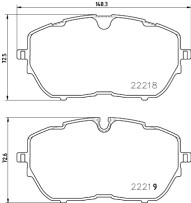 T2523 Sada brzdových destiček, kotoučová brzda PAGID