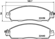 T2576 PAGID sada brzdových platničiek kotúčovej brzdy T2576 PAGID