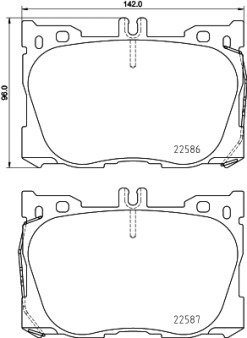 T2556 PAGID sada brzdových platničiek kotúčovej brzdy T2556 PAGID