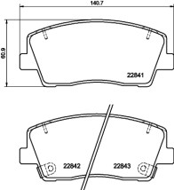 T2803 Sada brzdových destiček, kotoučová brzda PAGID