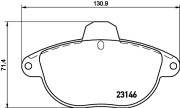 T9068 Sada brzdových destiček, kotoučová brzda PAGID