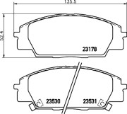 T1280 Sada brzdových destiček, kotoučová brzda PAGID