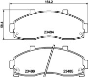 T1303 PAGID sada brzdových platničiek kotúčovej brzdy T1303 PAGID