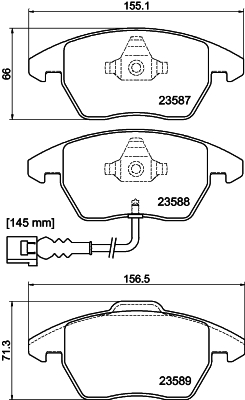 T1376 PAGID sada brzdových platničiek kotúčovej brzdy T1376 PAGID