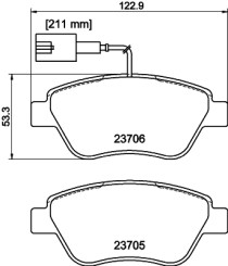 T2097 PAGID sada brzdových platničiek kotúčovej brzdy T2097 PAGID