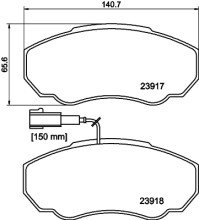 T1354 Sada brzdových destiček, kotoučová brzda PAGID