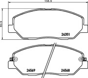 T1602 Sada brzdových destiček, kotoučová brzda PAGID