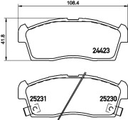 T2104 Sada brzdových destiček, kotoučová brzda PAGID