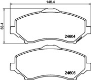 T1807 PAGID sada brzdových platničiek kotúčovej brzdy T1807 PAGID