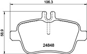 T2418 PAGID sada brzdových platničiek kotúčovej brzdy T2418 PAGID