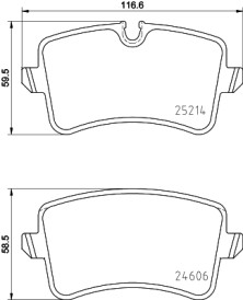 T2096 Sada brzdových destiček, kotoučová brzda PAGID