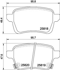 T2703 Sada brzdových destiček, kotoučová brzda PAGID