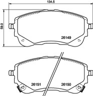 T2851 Sada brzdových destiček, kotoučová brzda PAGID