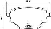 T2861 Sada brzdových destiček, kotoučová brzda PAGID