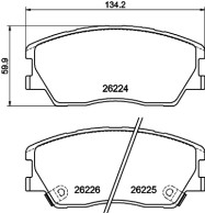 T2883 PAGID sada brzdových platničiek kotúčovej brzdy T2883 PAGID