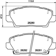 T2838 PAGID sada brzdových platničiek kotúčovej brzdy T2838 PAGID