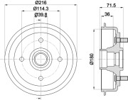 61302 Brzdový buben PAGID