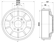 61332 Brzdový buben PAGID