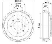 61379 PAGID brzdový bubon 61379 PAGID