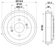 61447 PAGID brzdový bubon 61447 PAGID