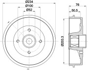 61453 Brzdový buben PAGID