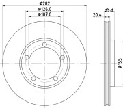 52602 Brzdový kotouč PAGID