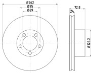 51016 Brzdový kotouč PAGID