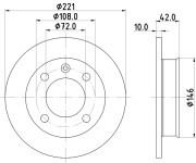 51005 Brzdový kotouč PAGID