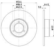 50607 Brzdový kotouč PAGID