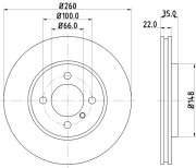 50421 Brzdový kotouč PAGID