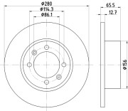 53002 Brzdový kotouč PAGID